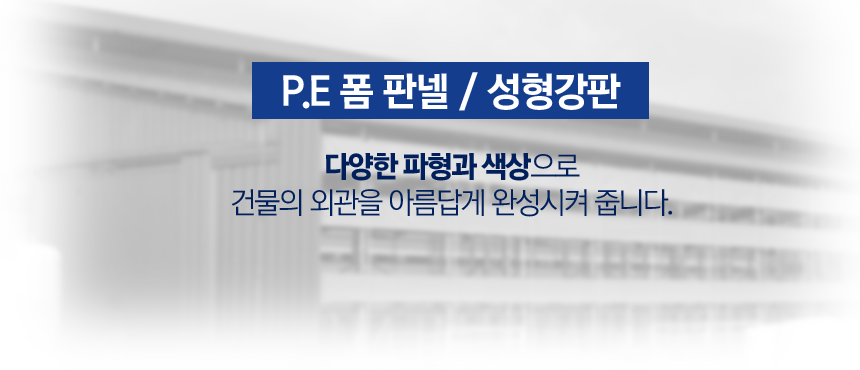 P.E 폼판넬 / 성형강판